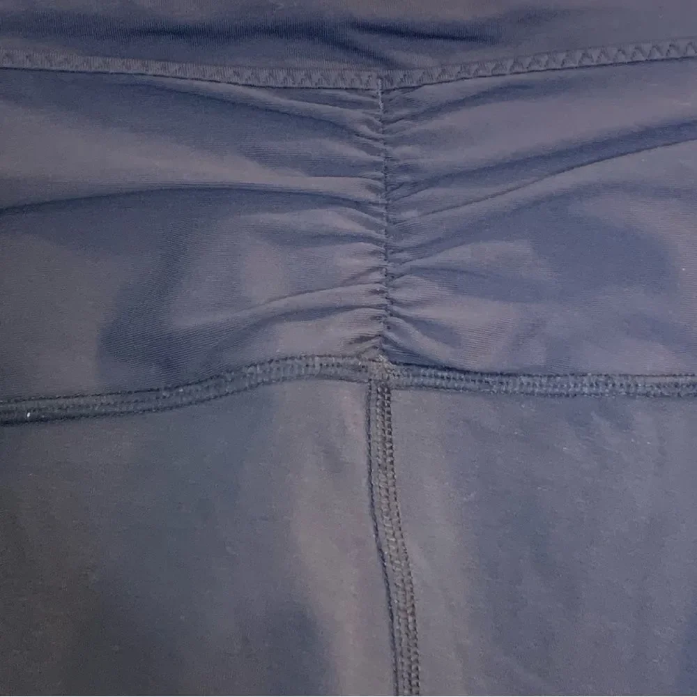 Lululemon Black HIT IT Cropped Leggings Pockets Mesh Size 4 Black